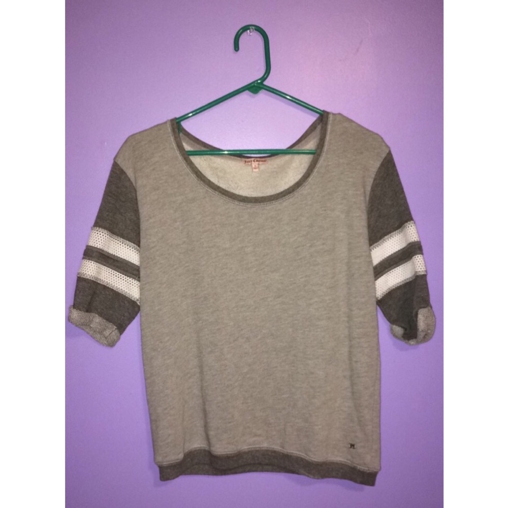 Juicy Couture Gray Short-Sleeved Sweatshirt